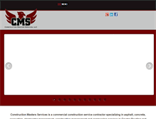 Tablet Screenshot of constructionmastersservices.com